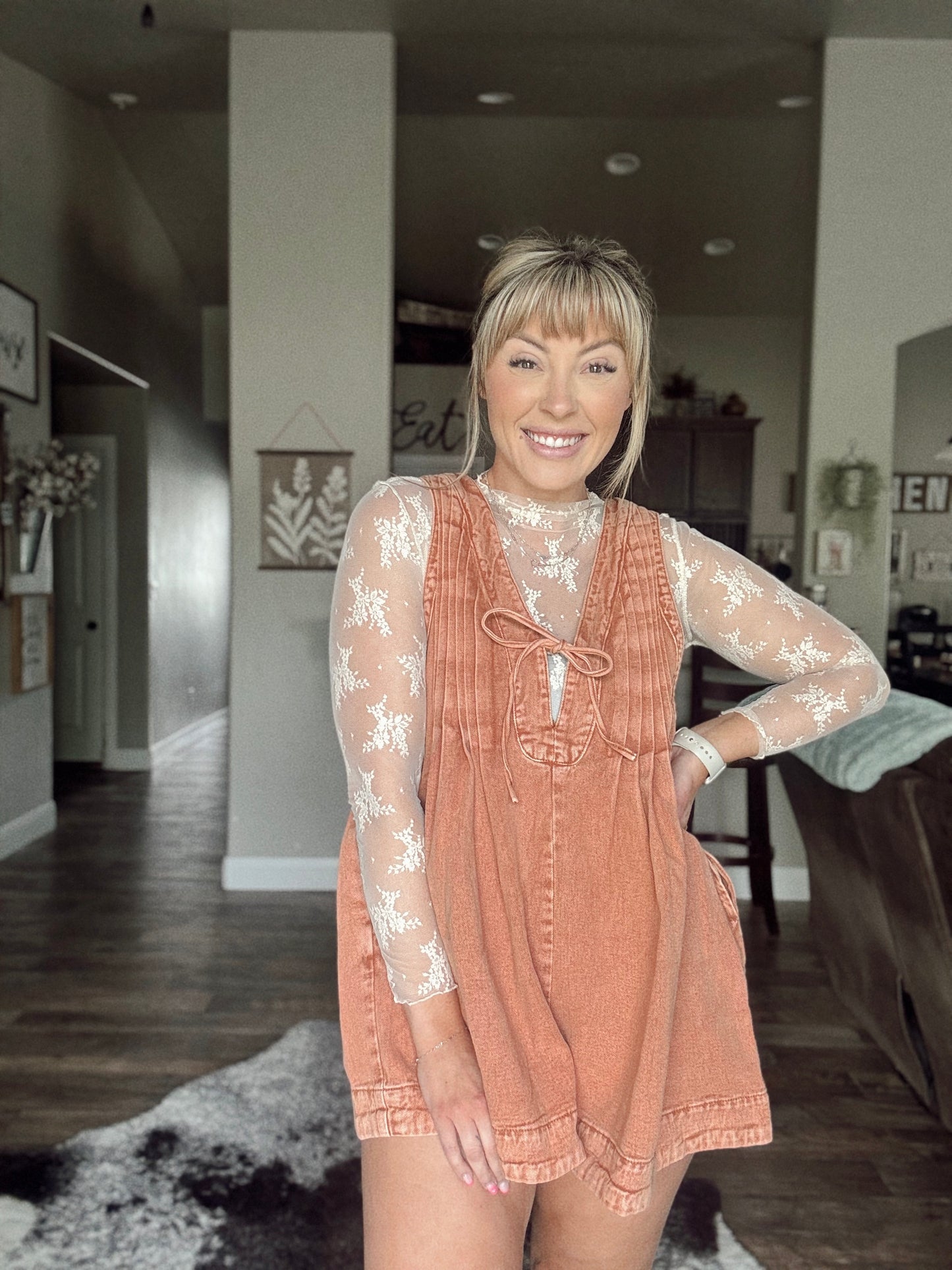 Sleeveless Denim Romper