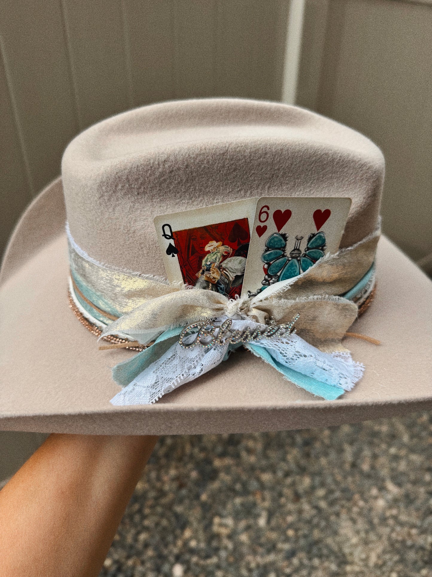 Touch of Turquoise Custom Cowgirl Hat