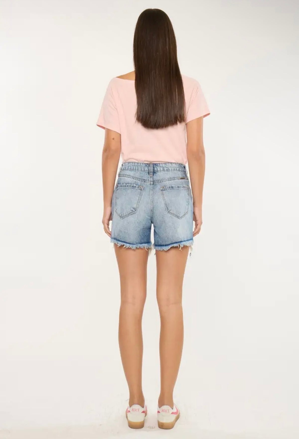 High Rise Rainbow Threads Shorts
