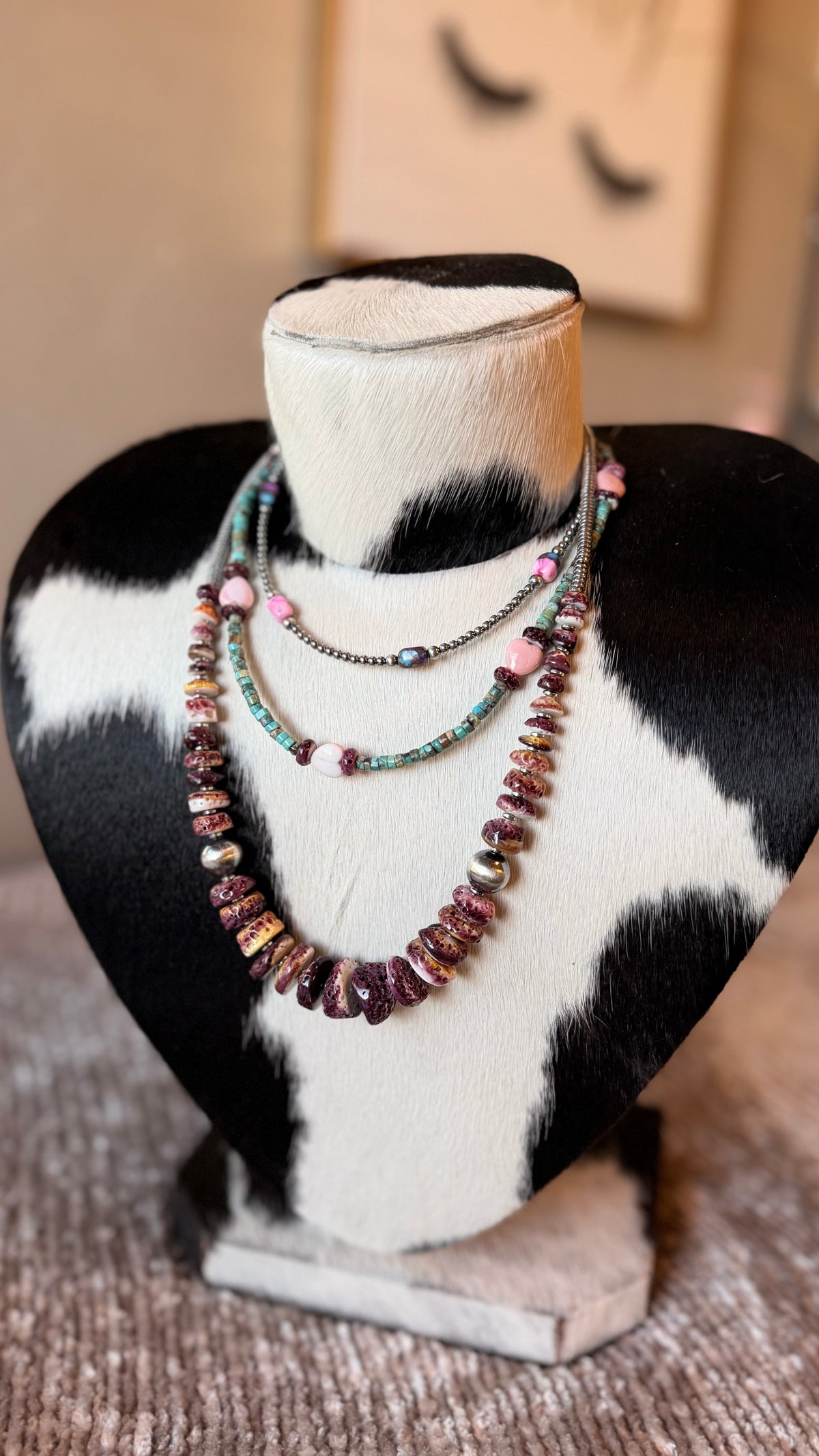 Mojave Turquoise & Pink Conch Necklace