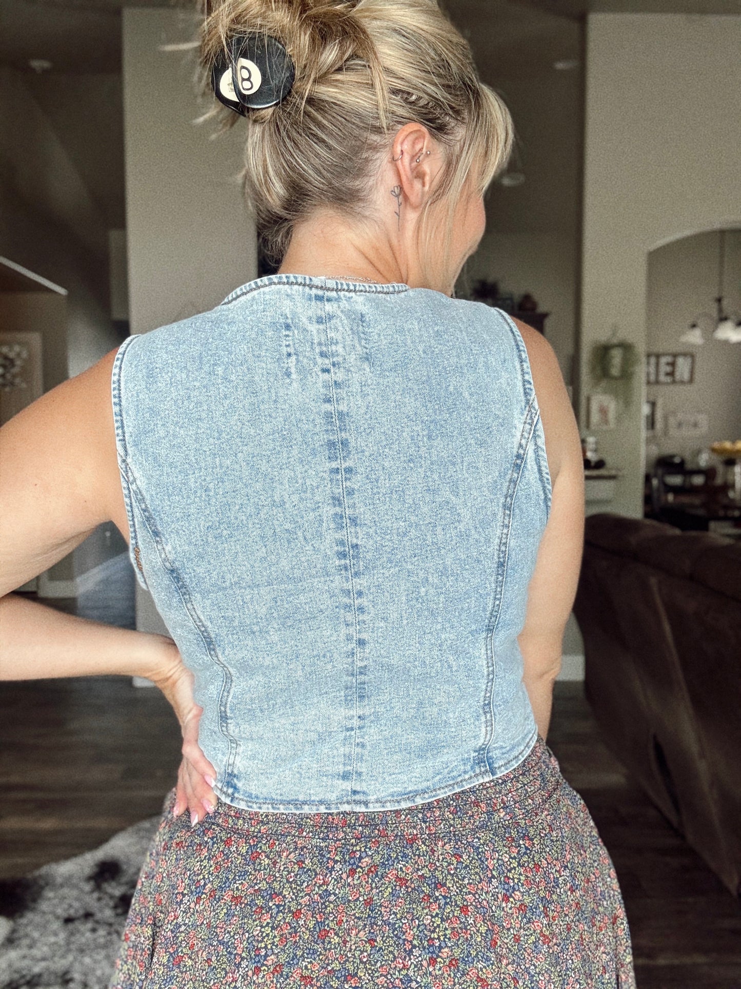 Light Wash Vintage Denim Vest