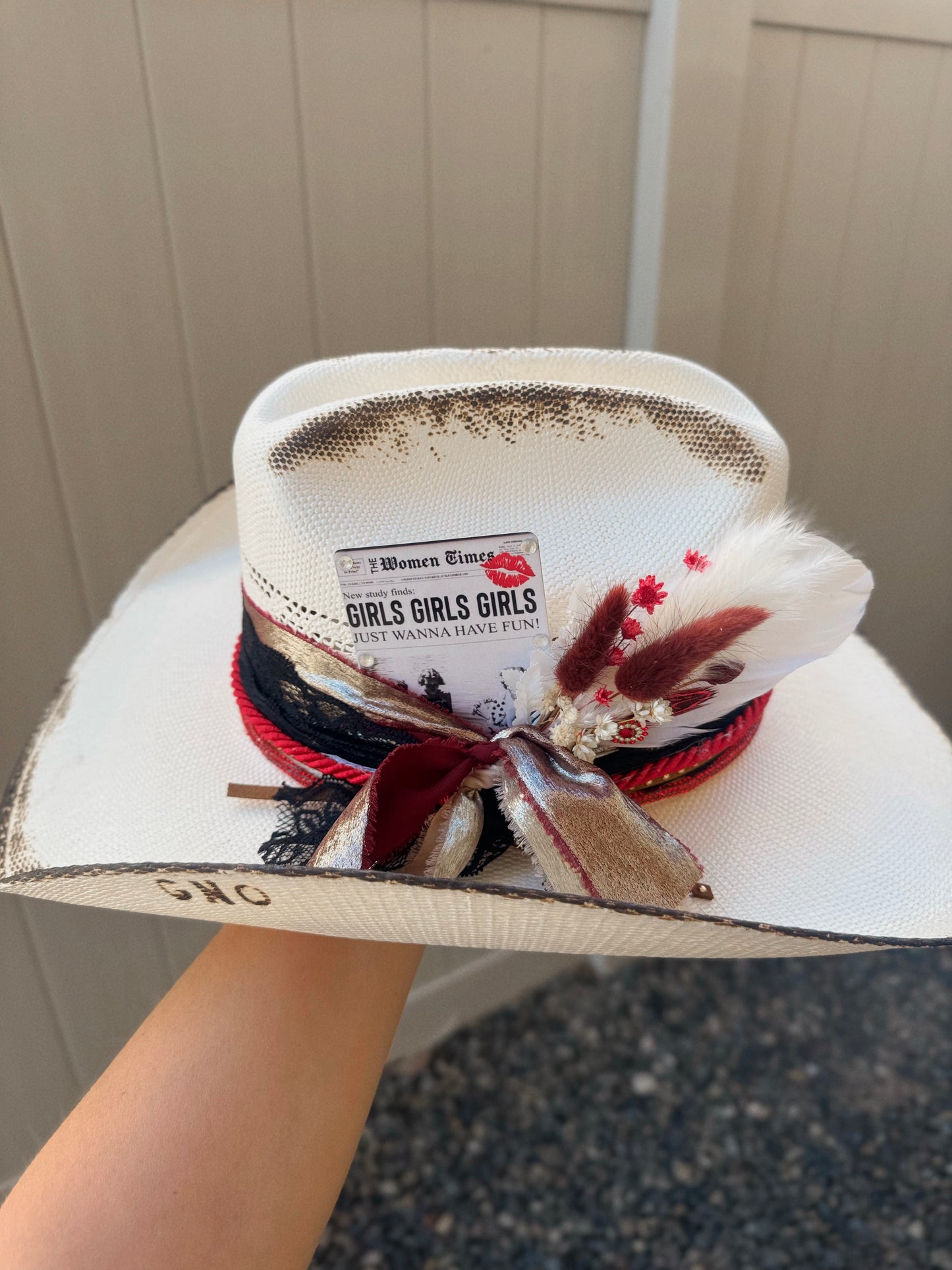 Girls Just Wanna Have Fun Custom Cowgirl Hat