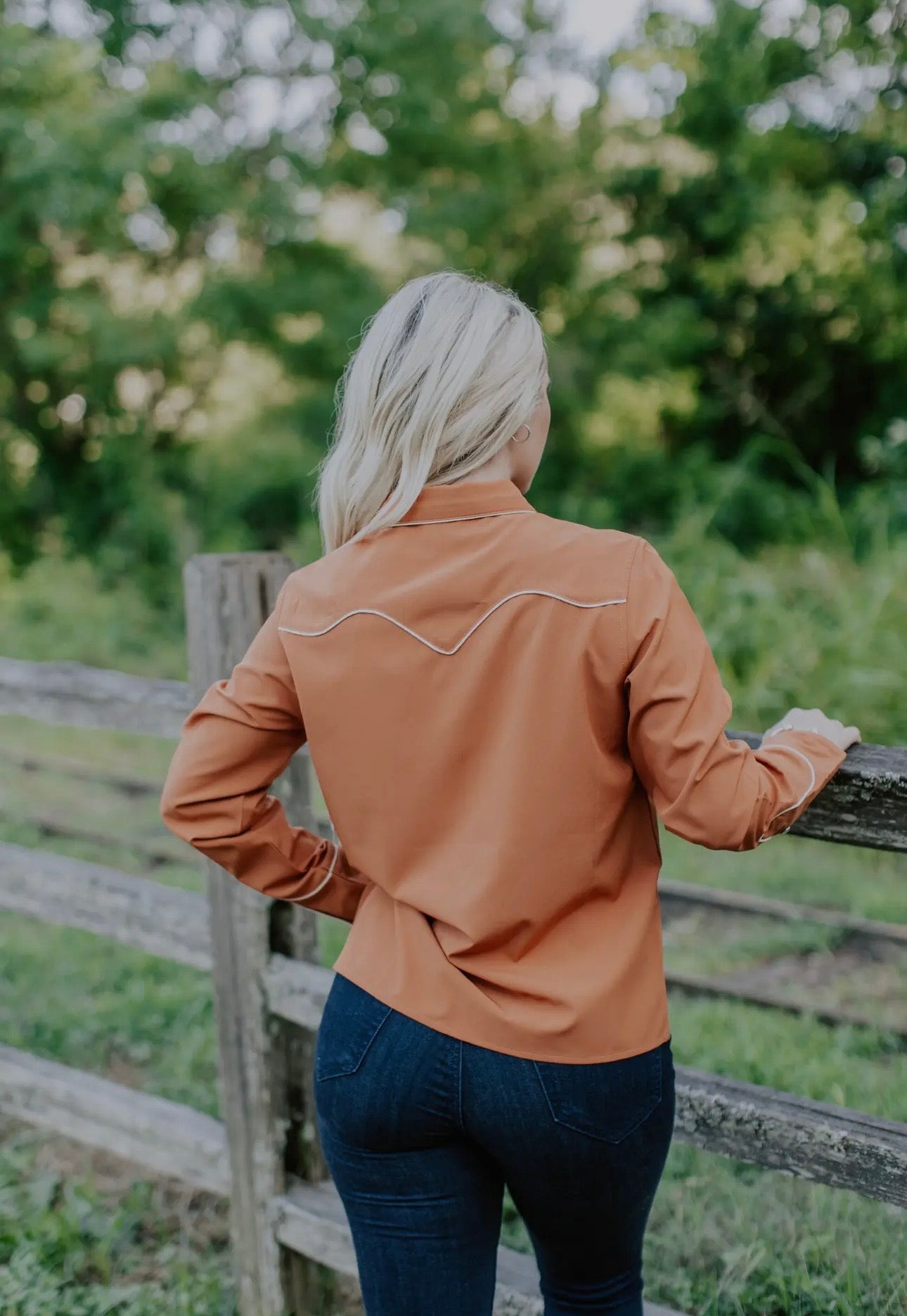 Pearl Snap Button Up - Rust