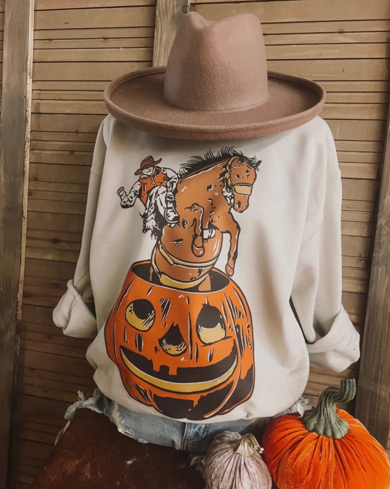 Rodeo Pumpkin Crewneck