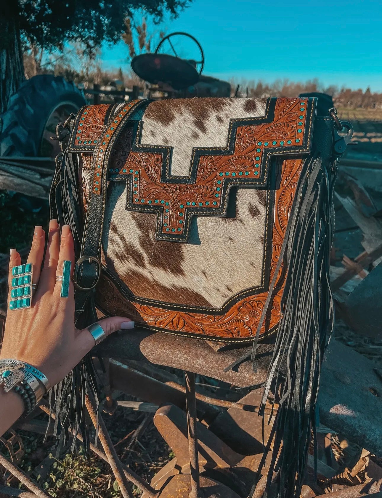 The Darlene Cowhide Purse