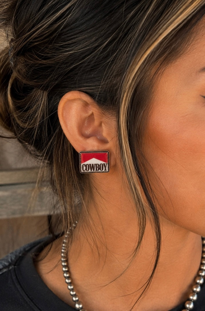 Western Cowboy Post Earring