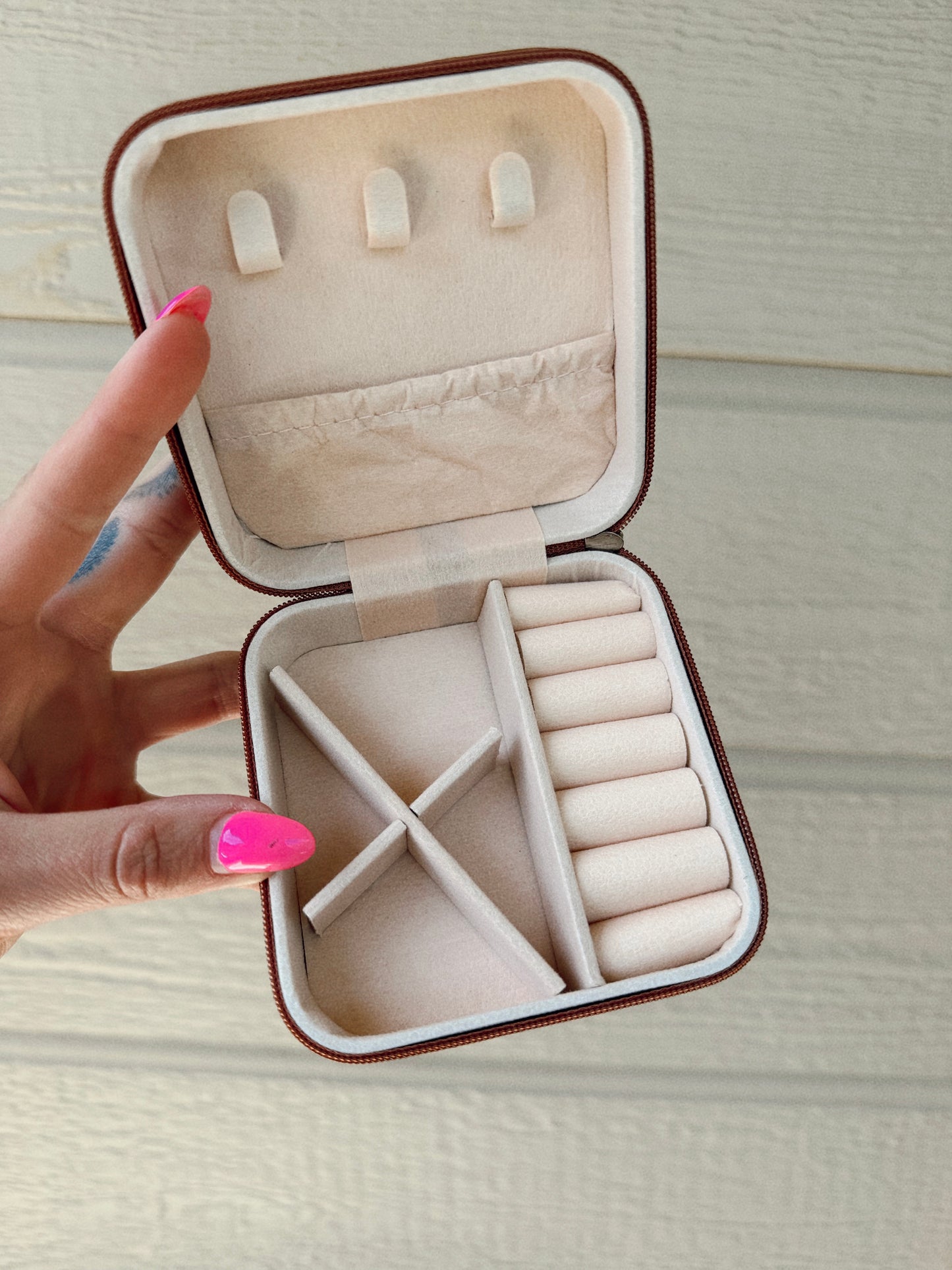 Western Mini Jewelry Storage Travel Box - Checkered Spade