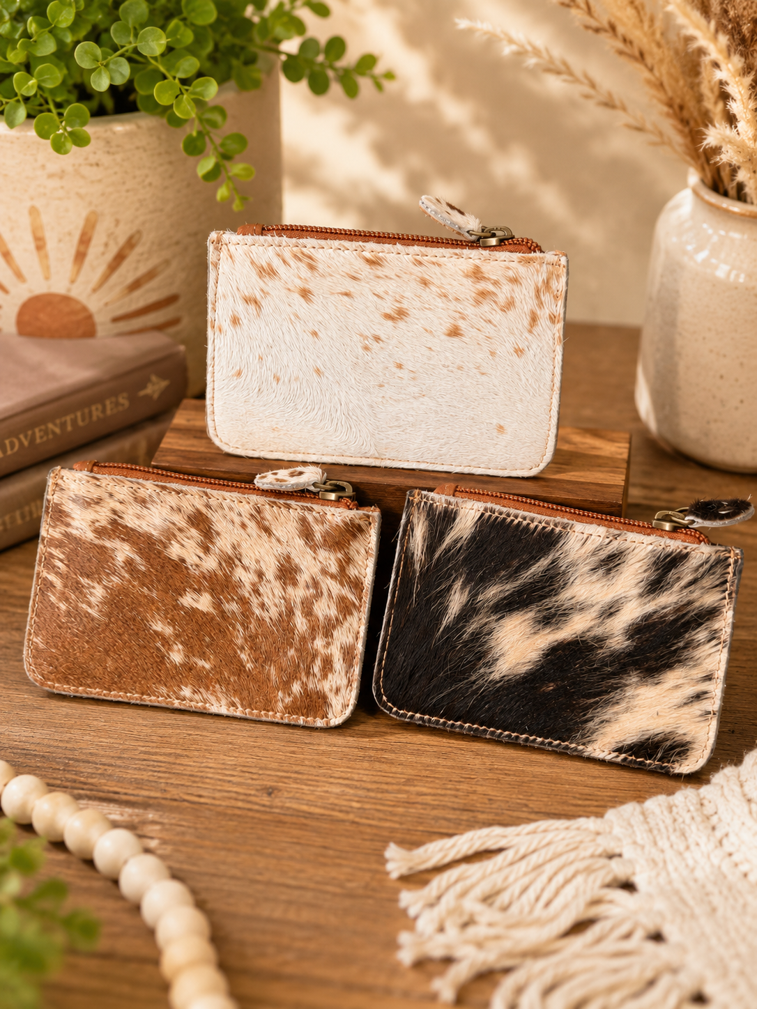 Skull Tooled Leather Coin Pouch