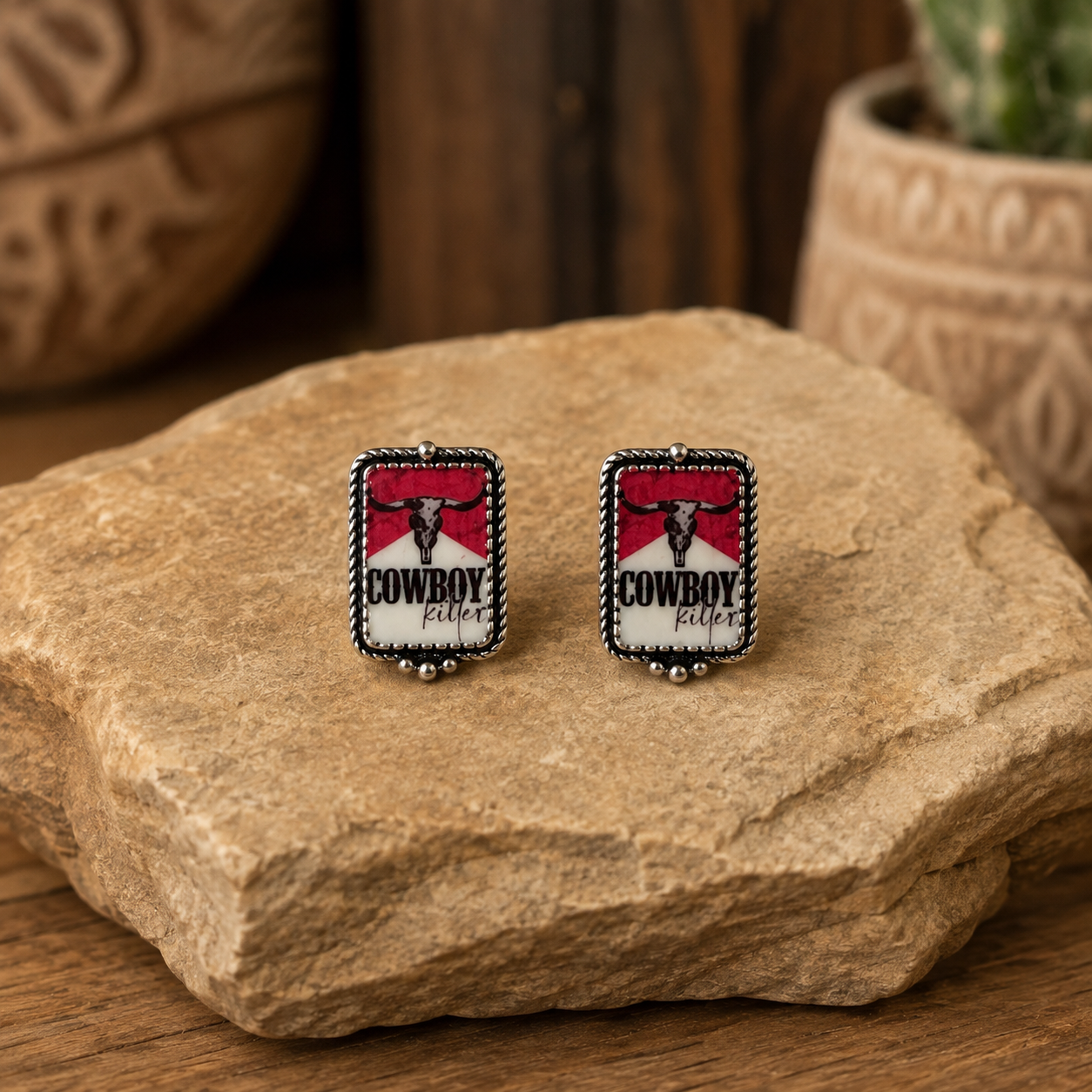 Cowboy Killer Western Stud Earrings