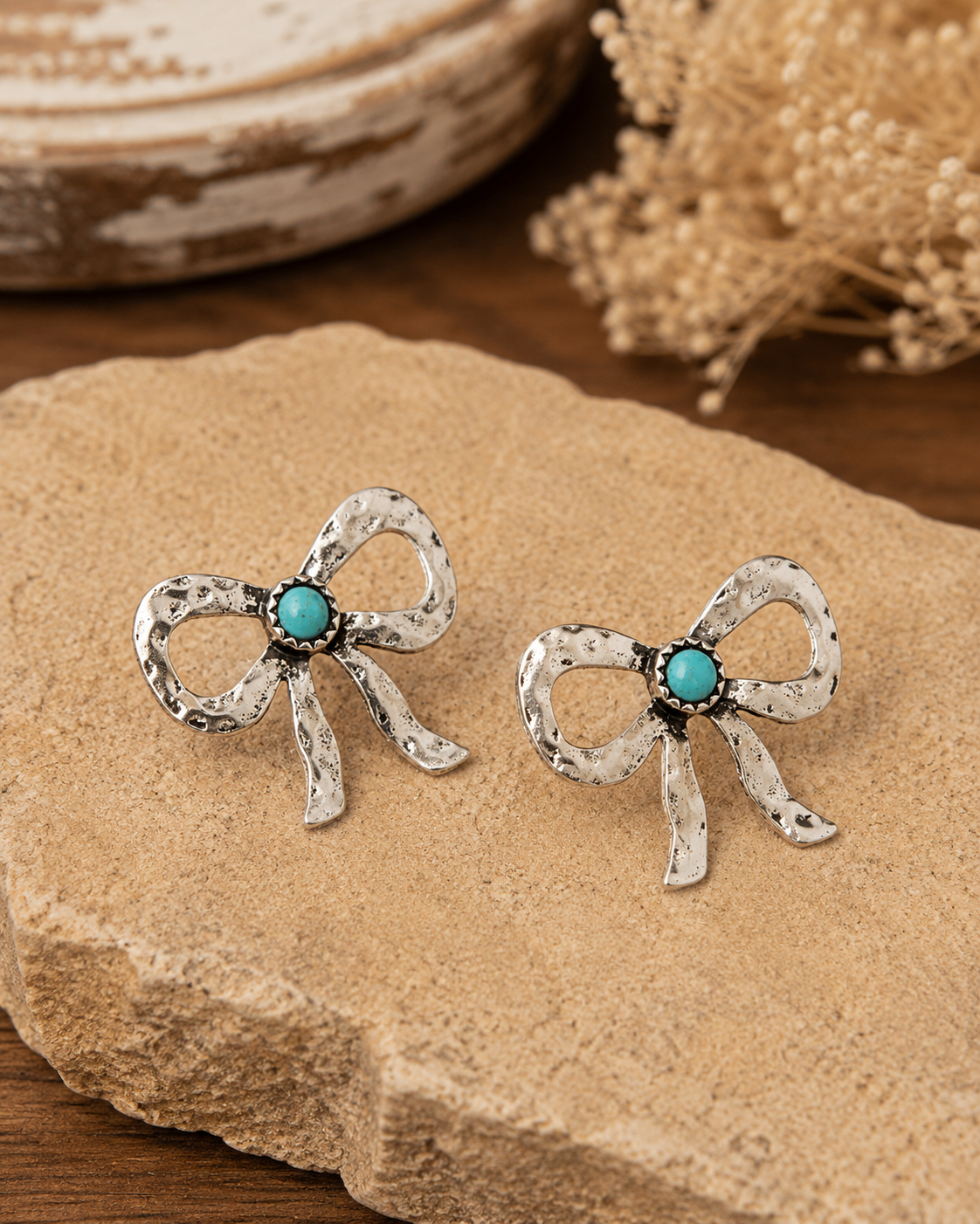 Long Tail Bow Dangle Post Earrings