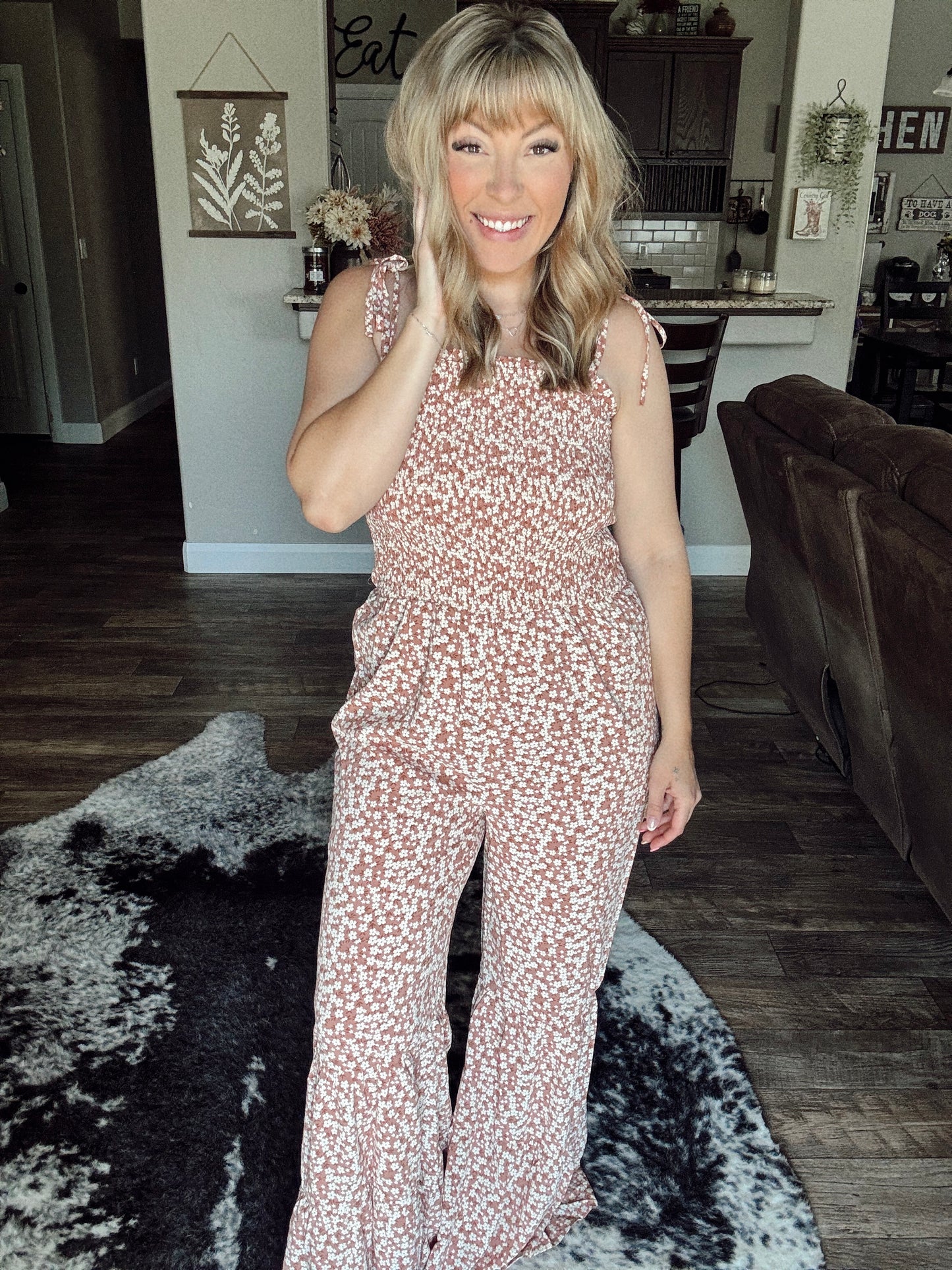 Wide Leg Floral Jumpsuit
