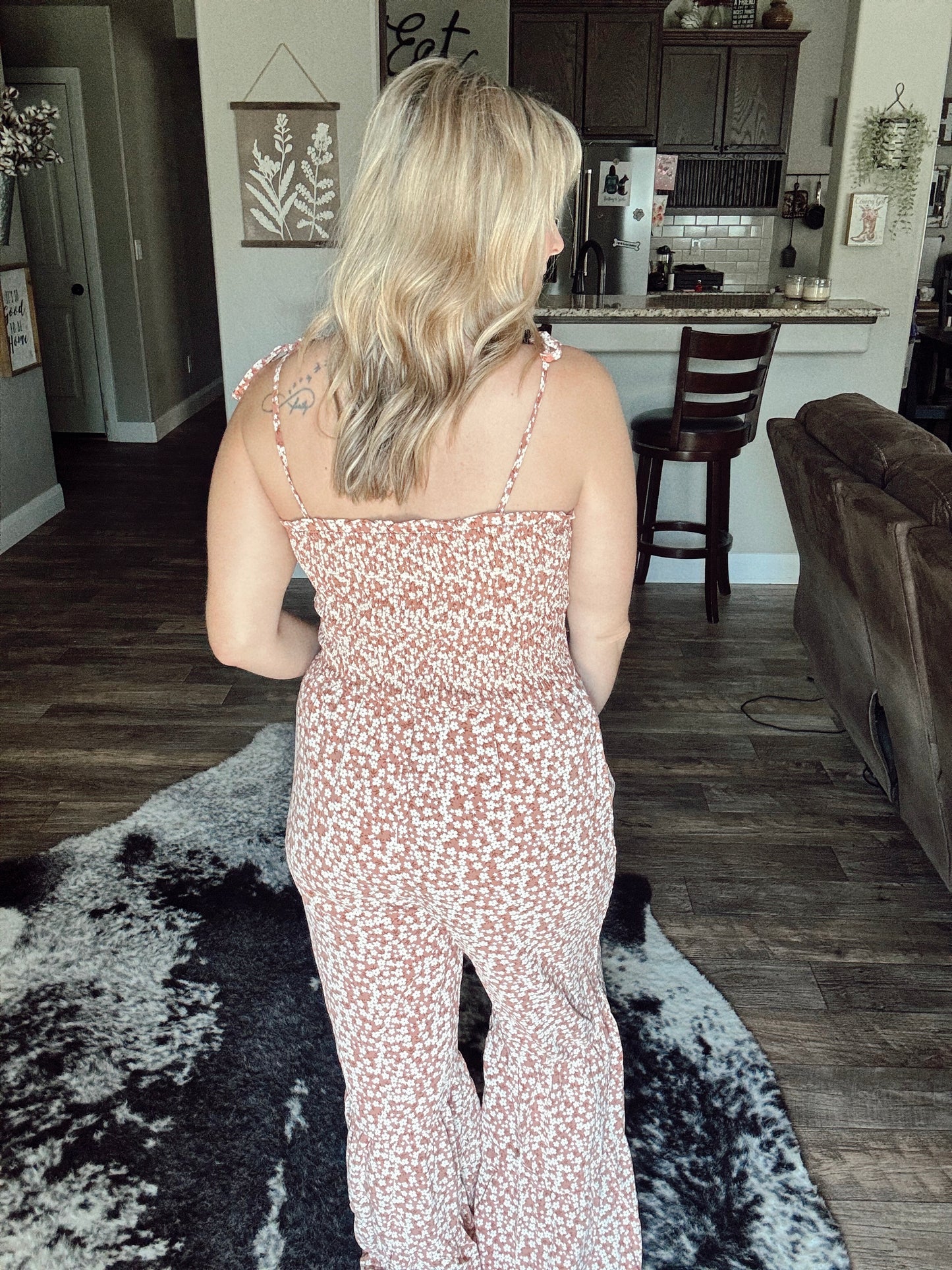 Wide Leg Floral Jumpsuit