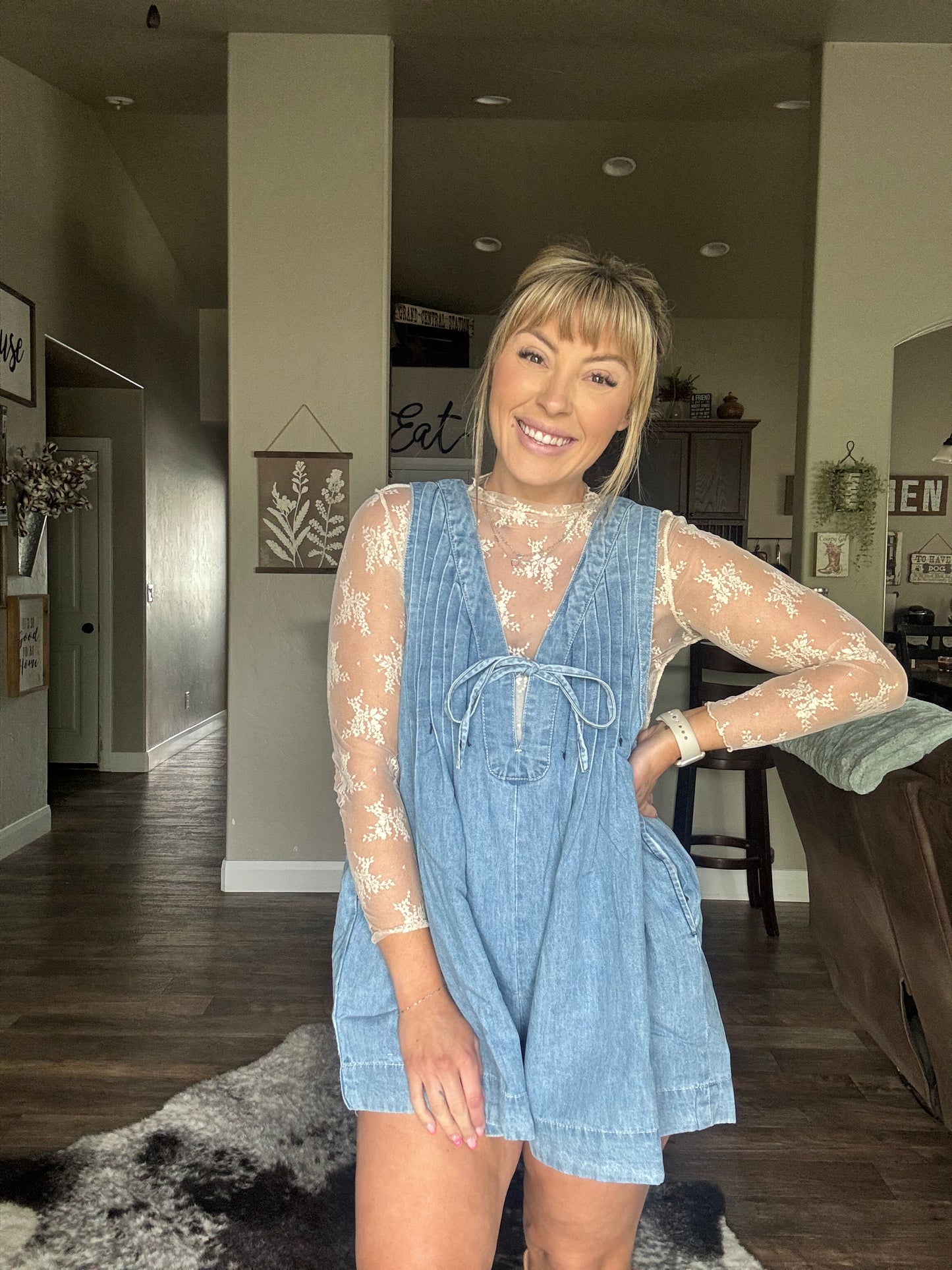Sleeveless Denim Romper