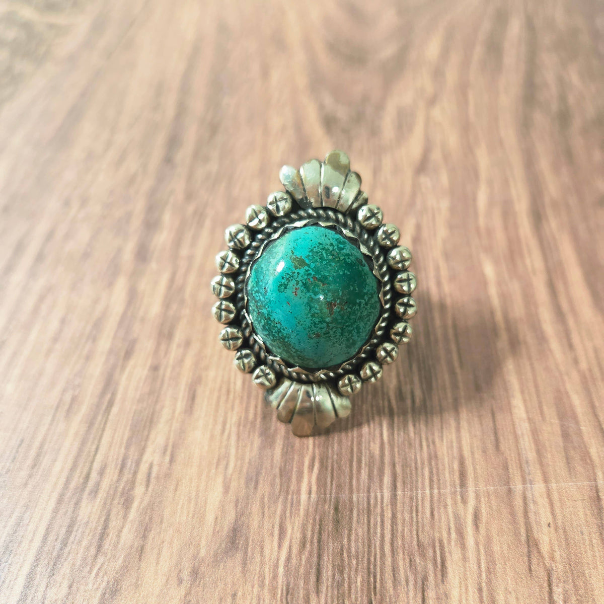 Genuine Turquoise Tibetan Adjustable Ring
