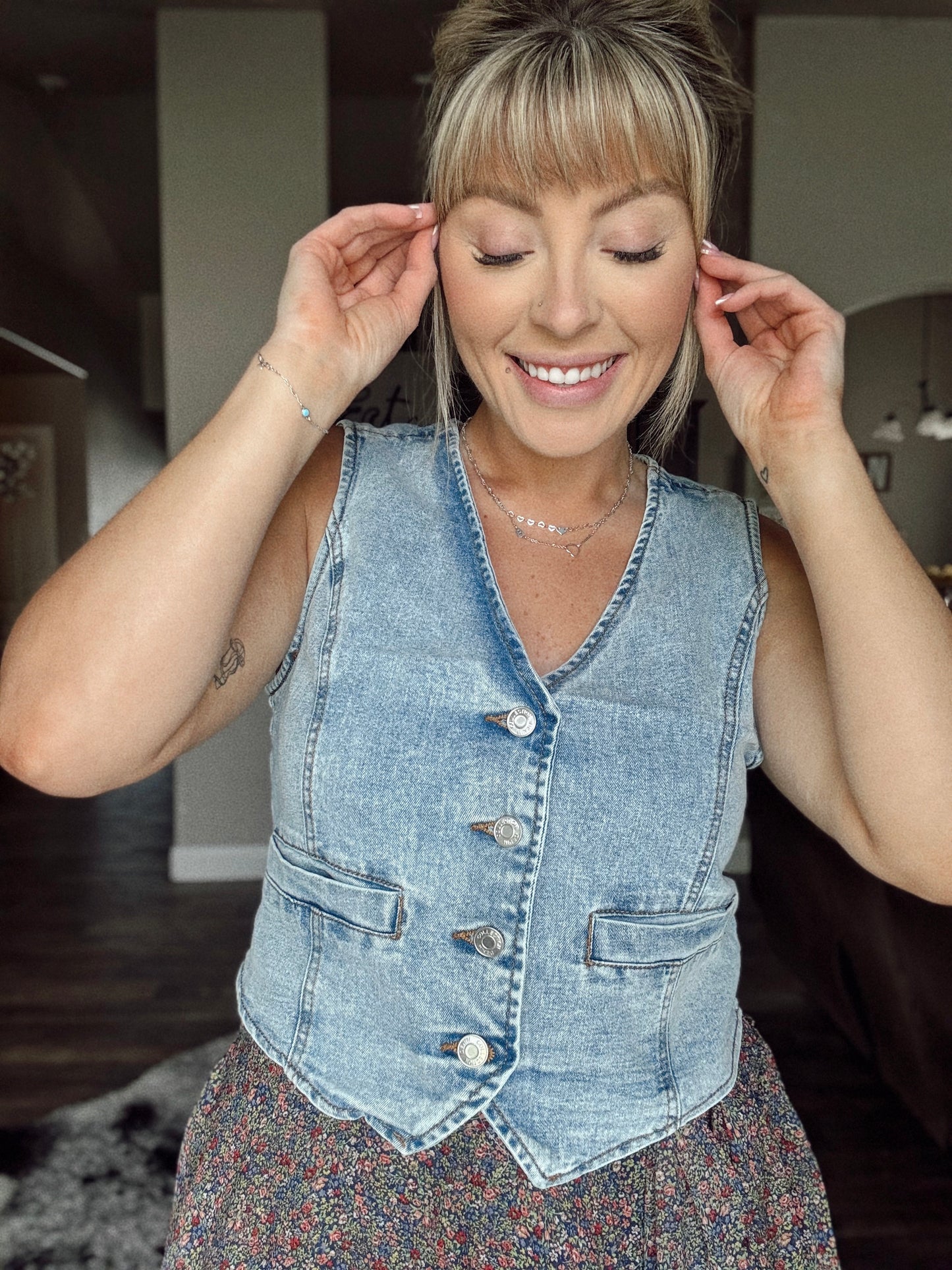 Light Wash Vintage Denim Vest