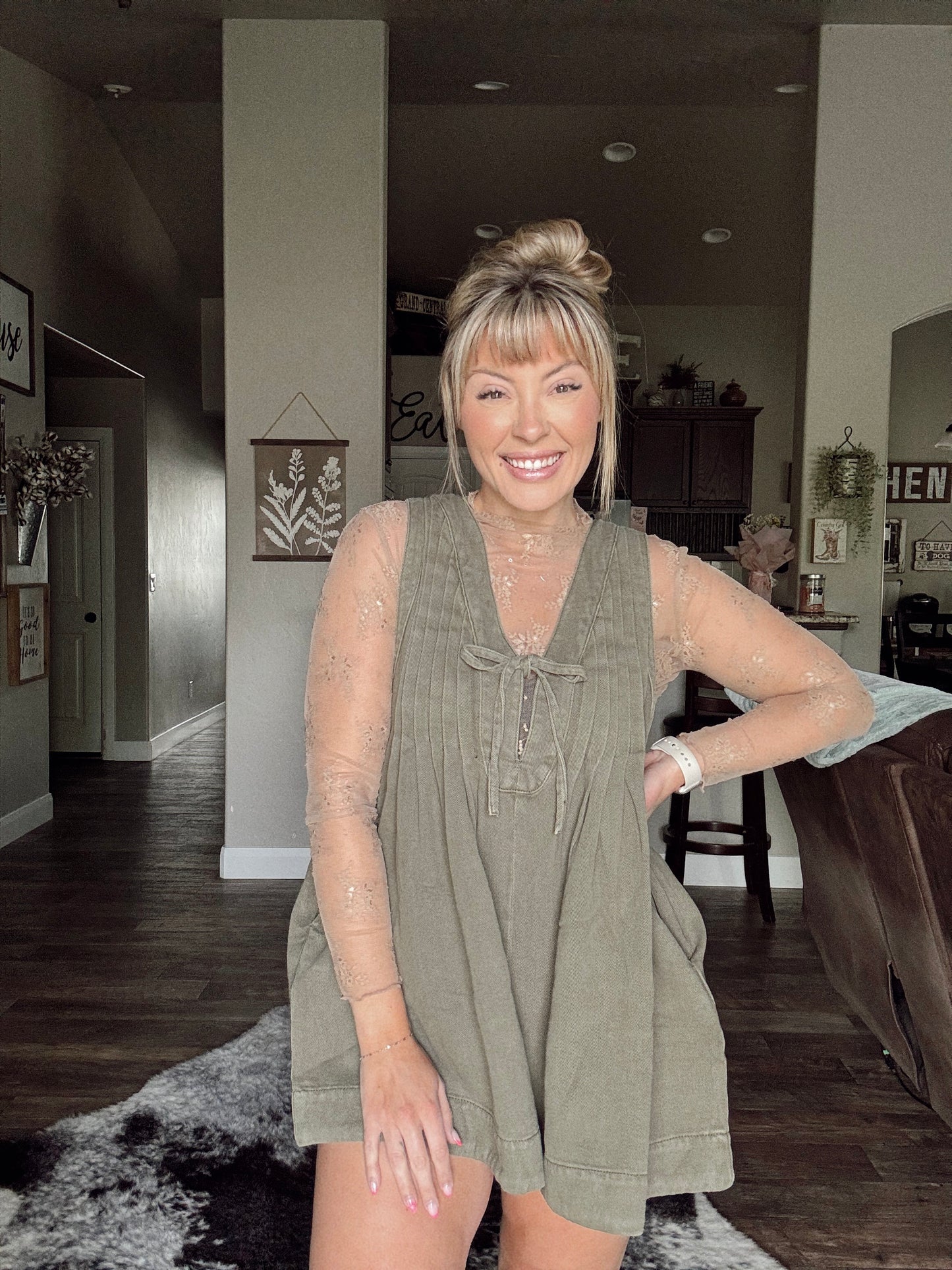 Sleeveless Denim Romper