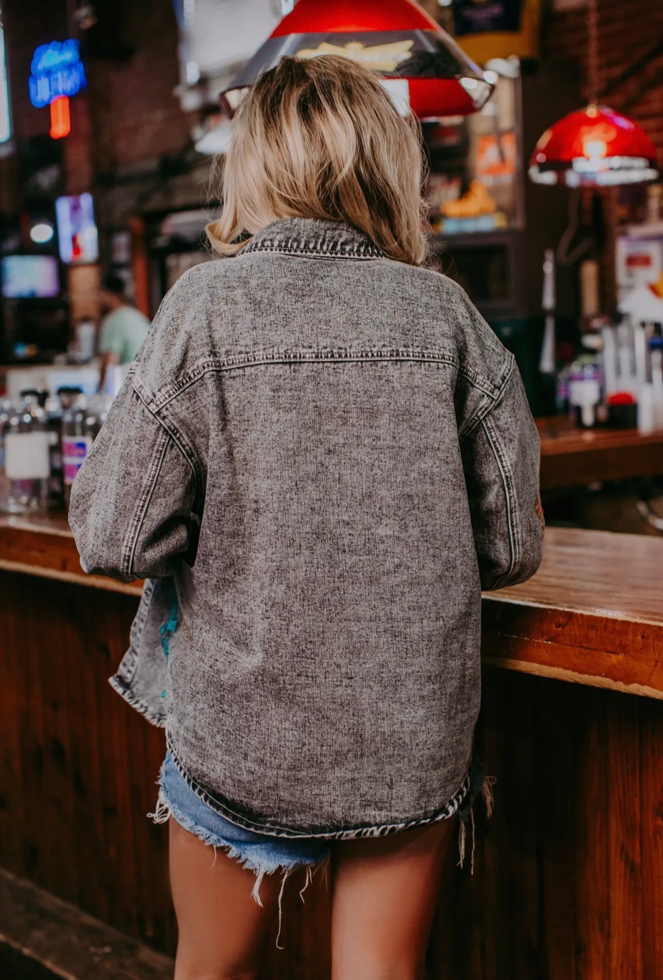Wild West Embroidery Denim Shacket
