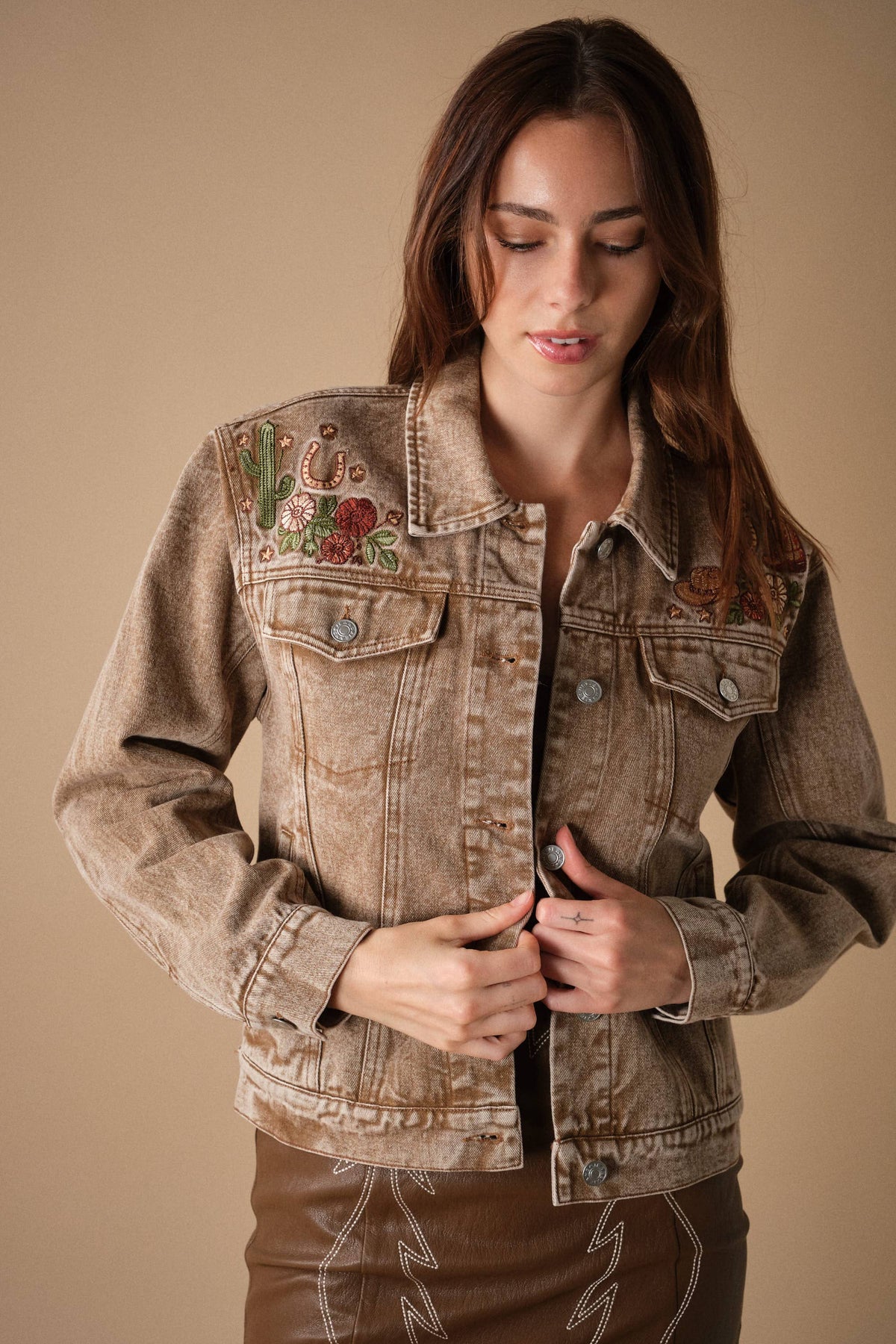 Western Embroidered Denim Jacket