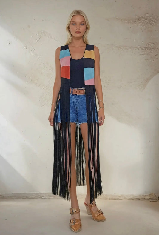 Retro Rodeo Fringe Vest