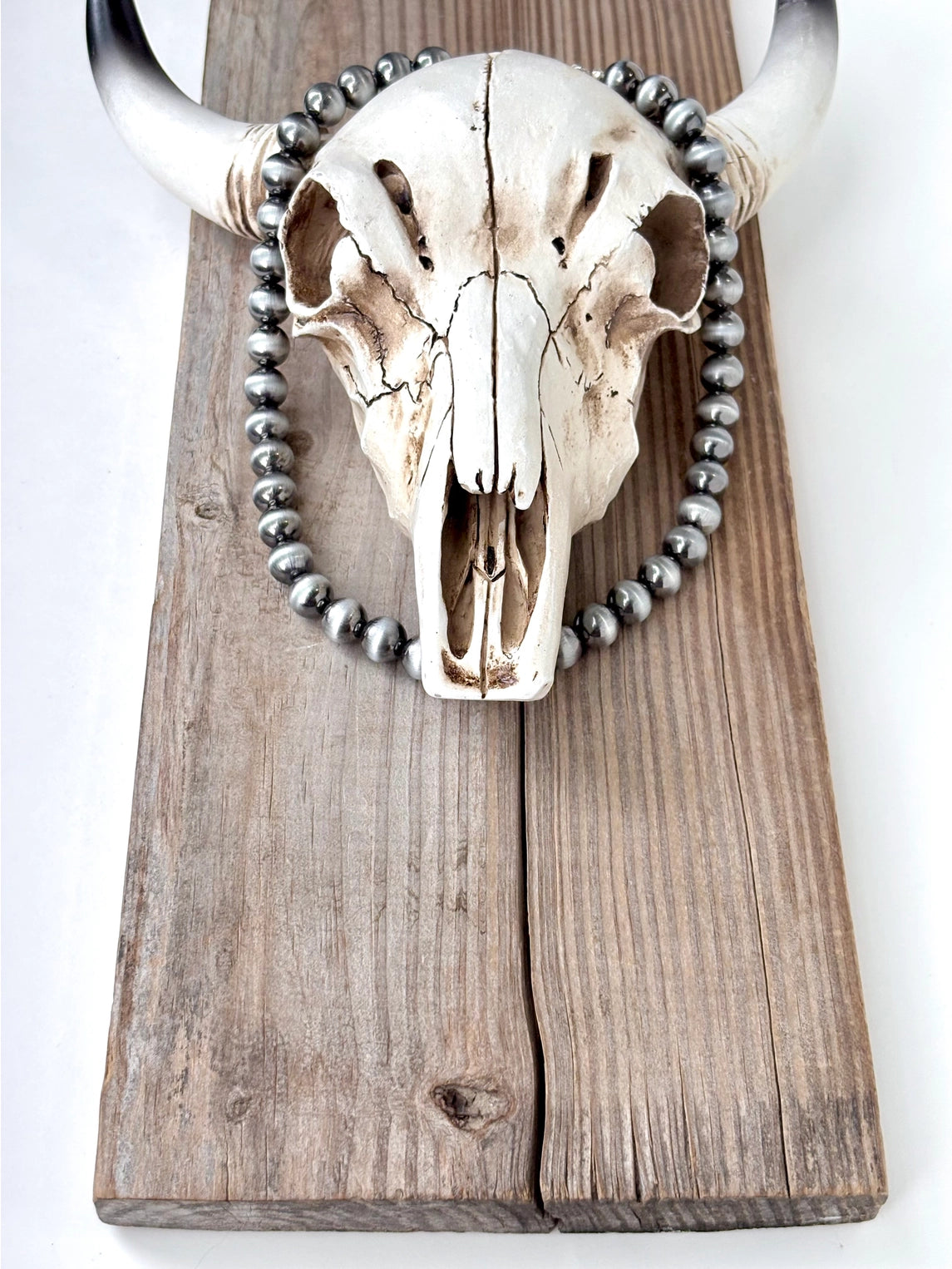 Western Style Navajo Pearl Bead Necklace - 16" - 10mm