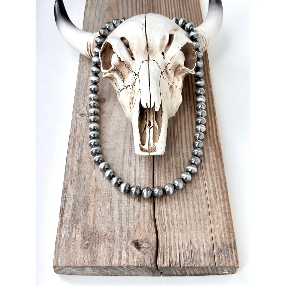 Western Style Navajo Pearl Bead Necklace - 10mm - 20"