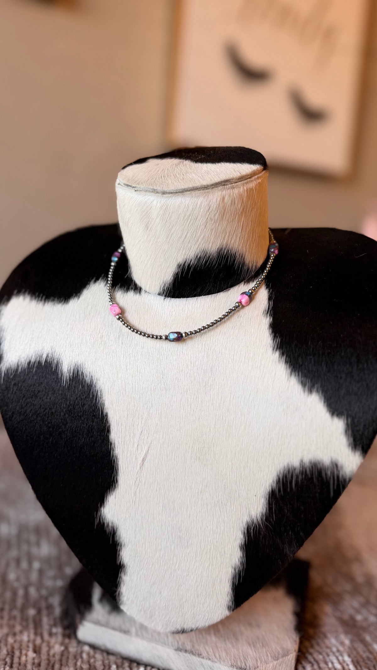Mojave Turquoise & Sterling Silver Pearl Necklace