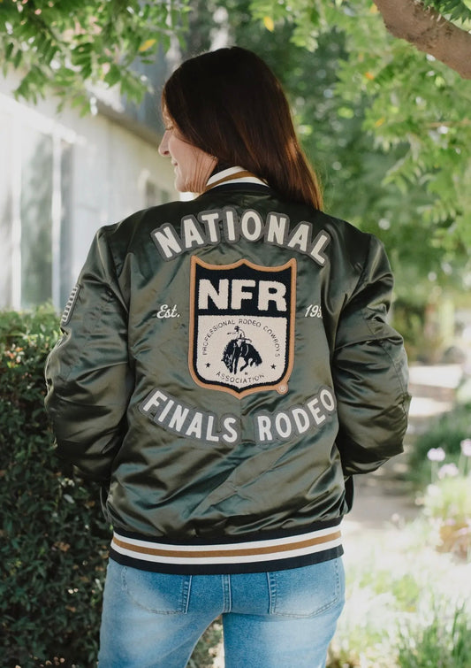 NFR Cowboys Bomber Jacket - Green