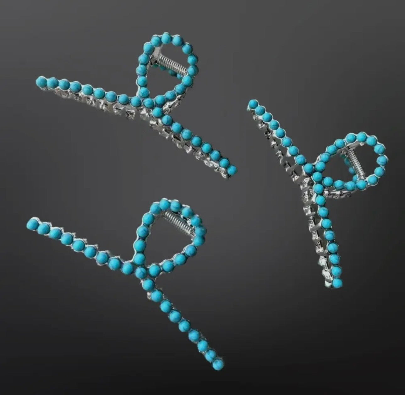 Faux Turquoise Claw Clip - Western Hair Clip