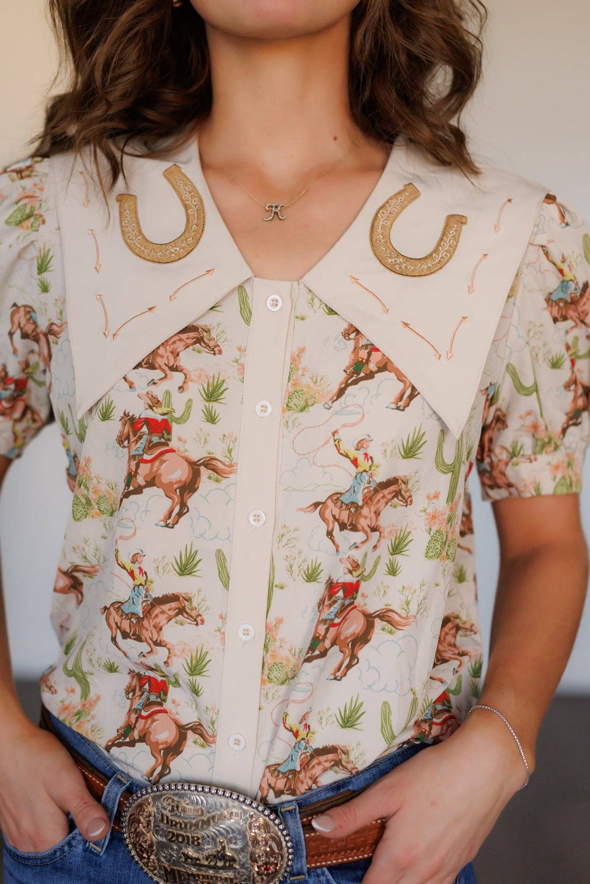 Cactus Cowgirl Button Up