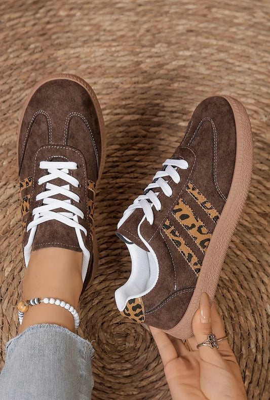 Leopard Detailed Suede Shoes