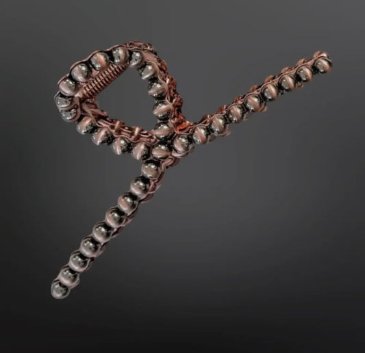Western Navajo Pearl Inspired Claw Clip - Copper