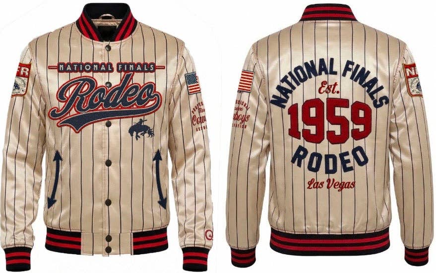 NFR 1959 Pinstripe Varsity Bomber Jacket