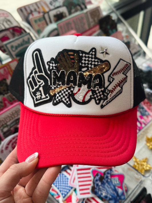 Baseball Mama Custom Trucker Hat
