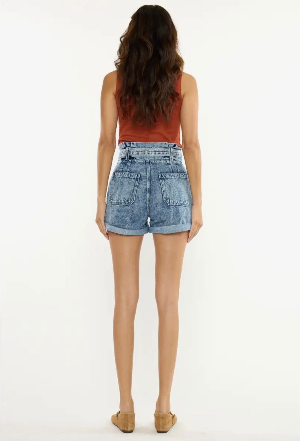 Ultra High Rise Tie Front Shorts