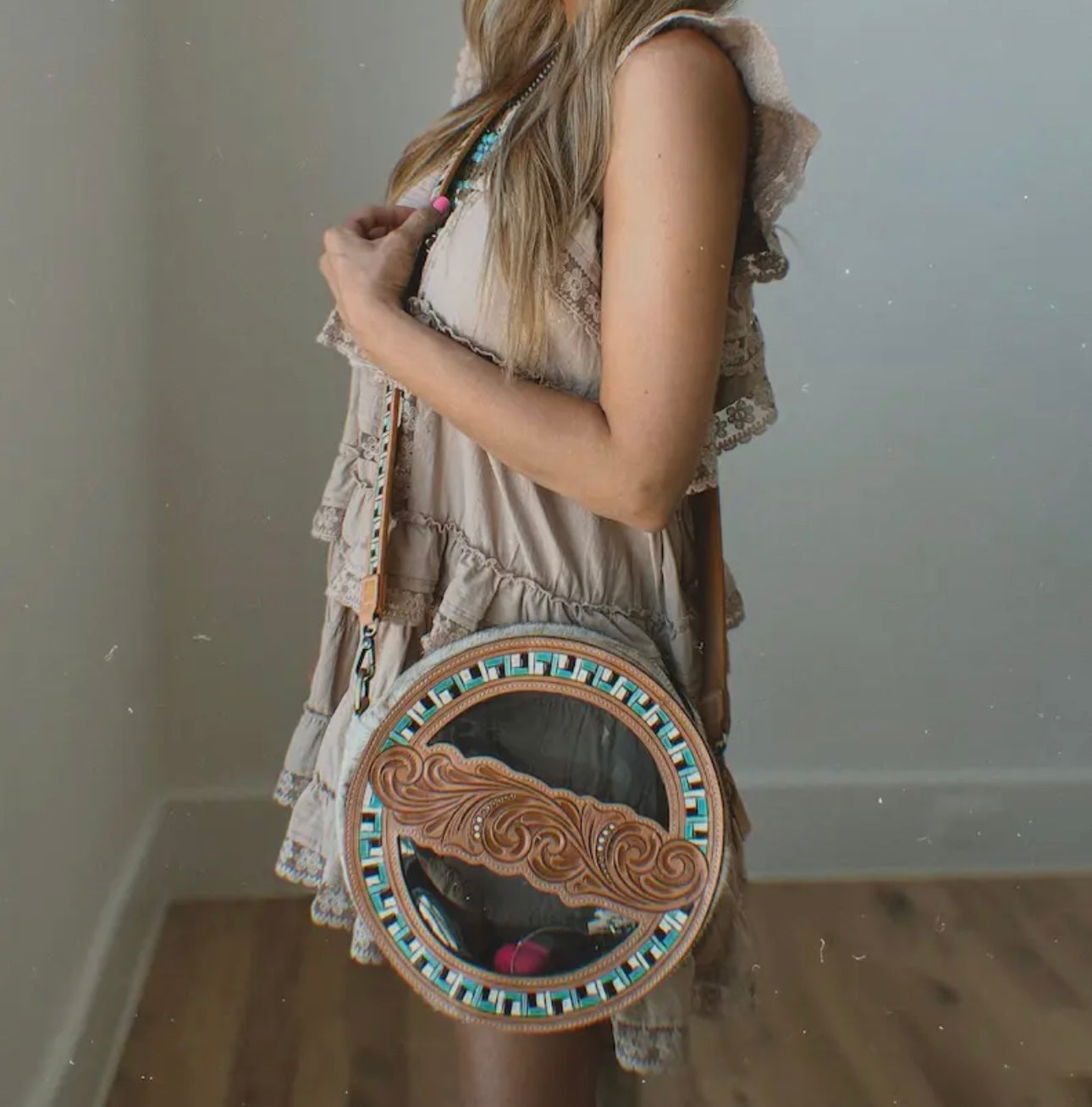 Janie Clear Round Crossbody