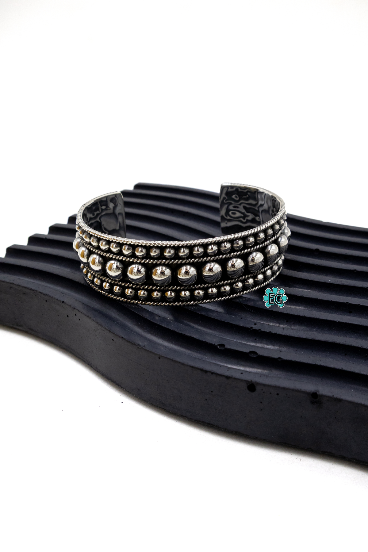 Afton Silver Pearls & Rope Cuff| 3MM - 6MM