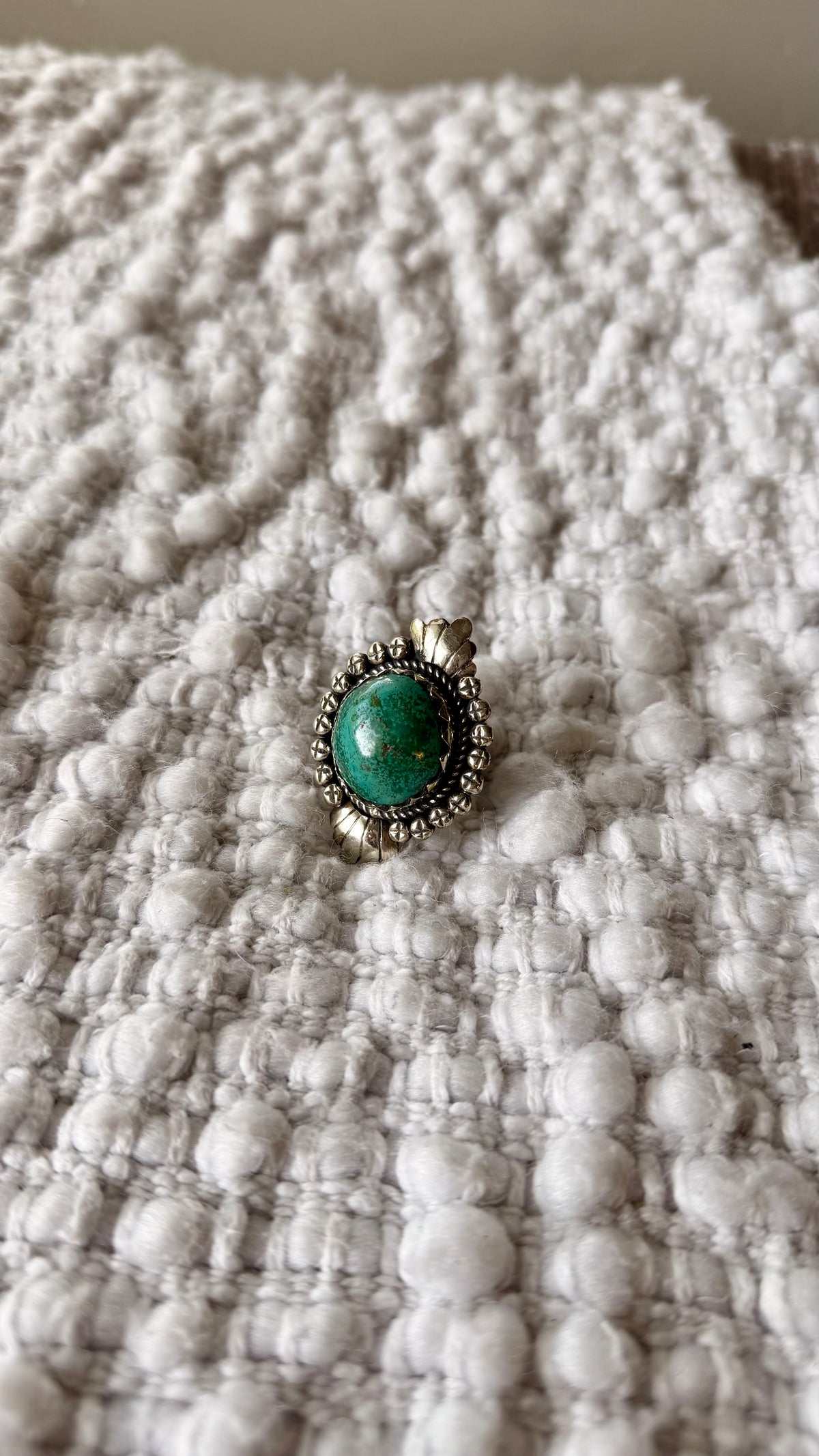 Genuine Turquoise Tibetan Adjustable Ring