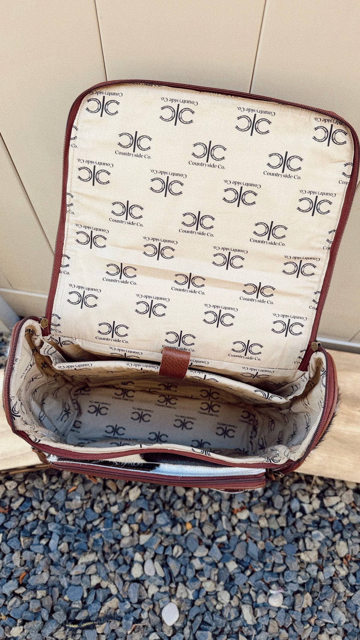 Mesa Cowhide Backpack - Black & White Cowhide