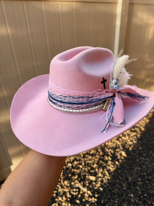 Desert Pink Custom Cowgirl Hat