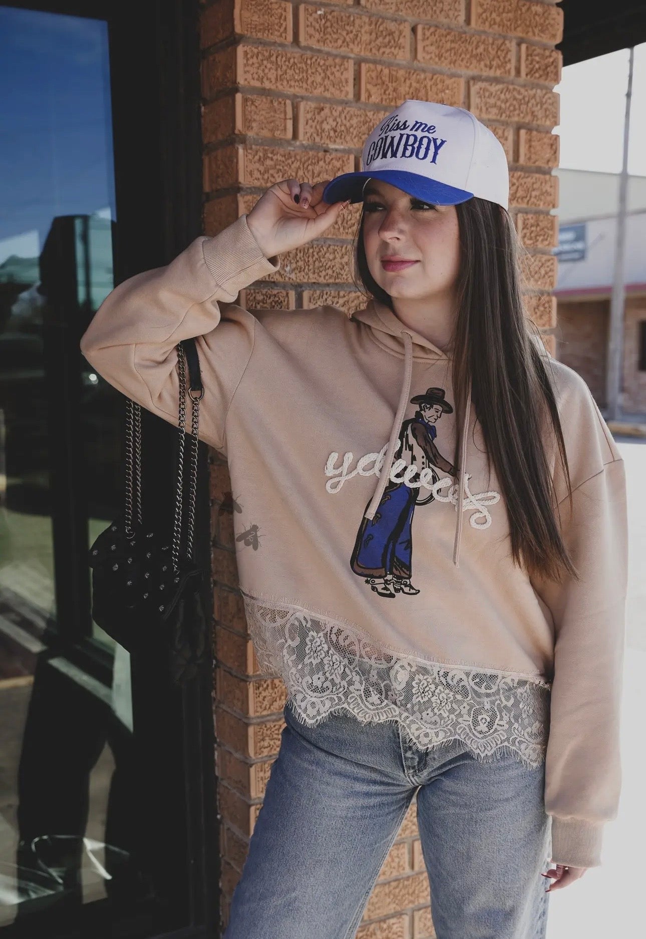 Chill Cowboy Lace Sweatshirt