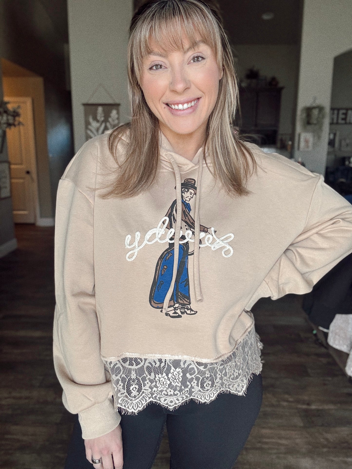 Chill Cowboy Lace Sweatshirt