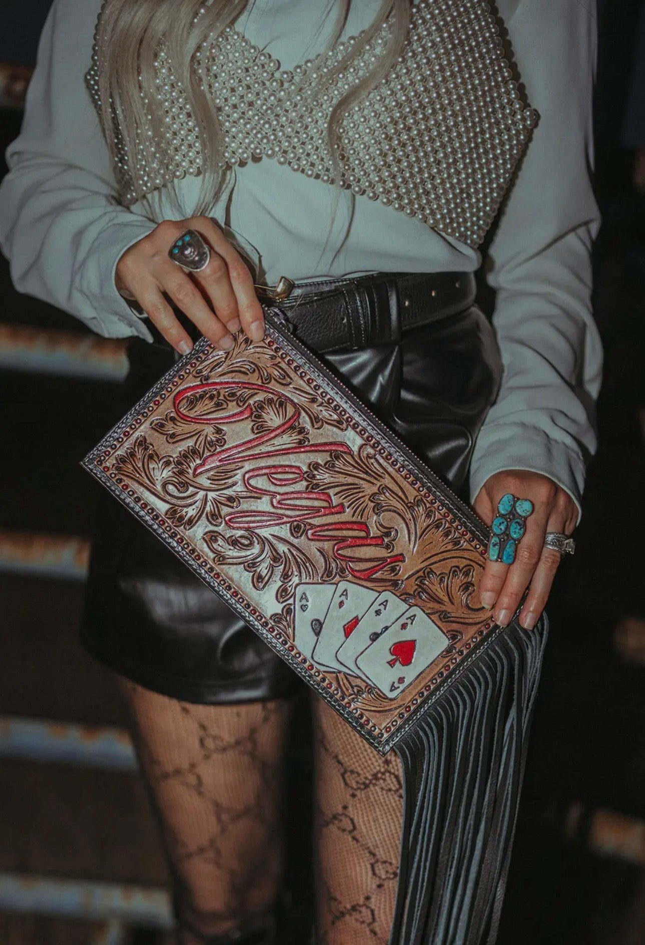 The Vegas Clutch Wristlet - Red