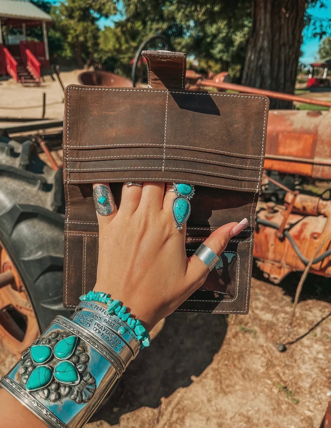 The Lancaster Cowhide Leather Tooled Wallet