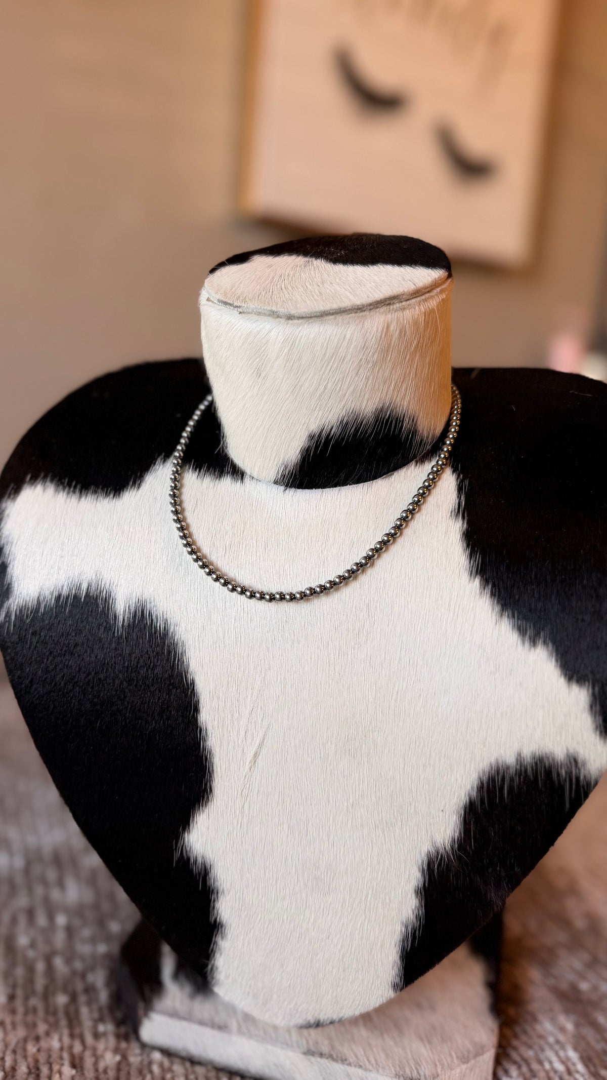 Sterling Silver Pearl Necklace - 4mm - 14inch