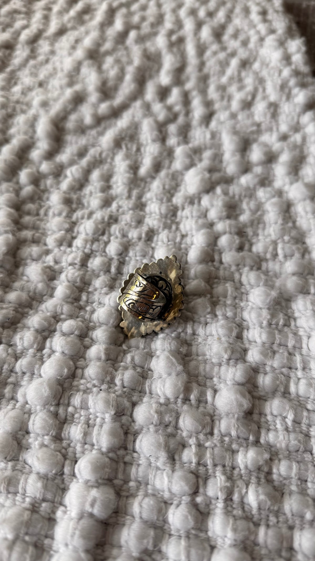 Genuine Turquoise Tibetan Adjustable Ring