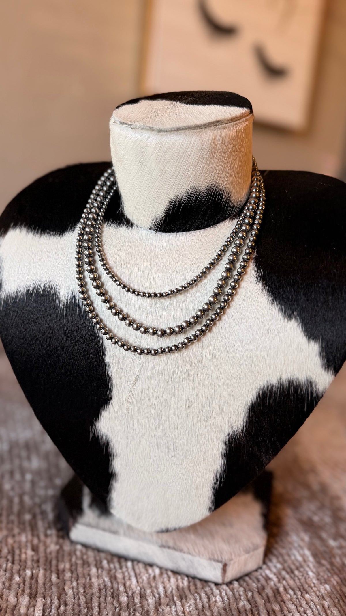 Sterling Silver Pearl Necklace - 4mm - 14inch
