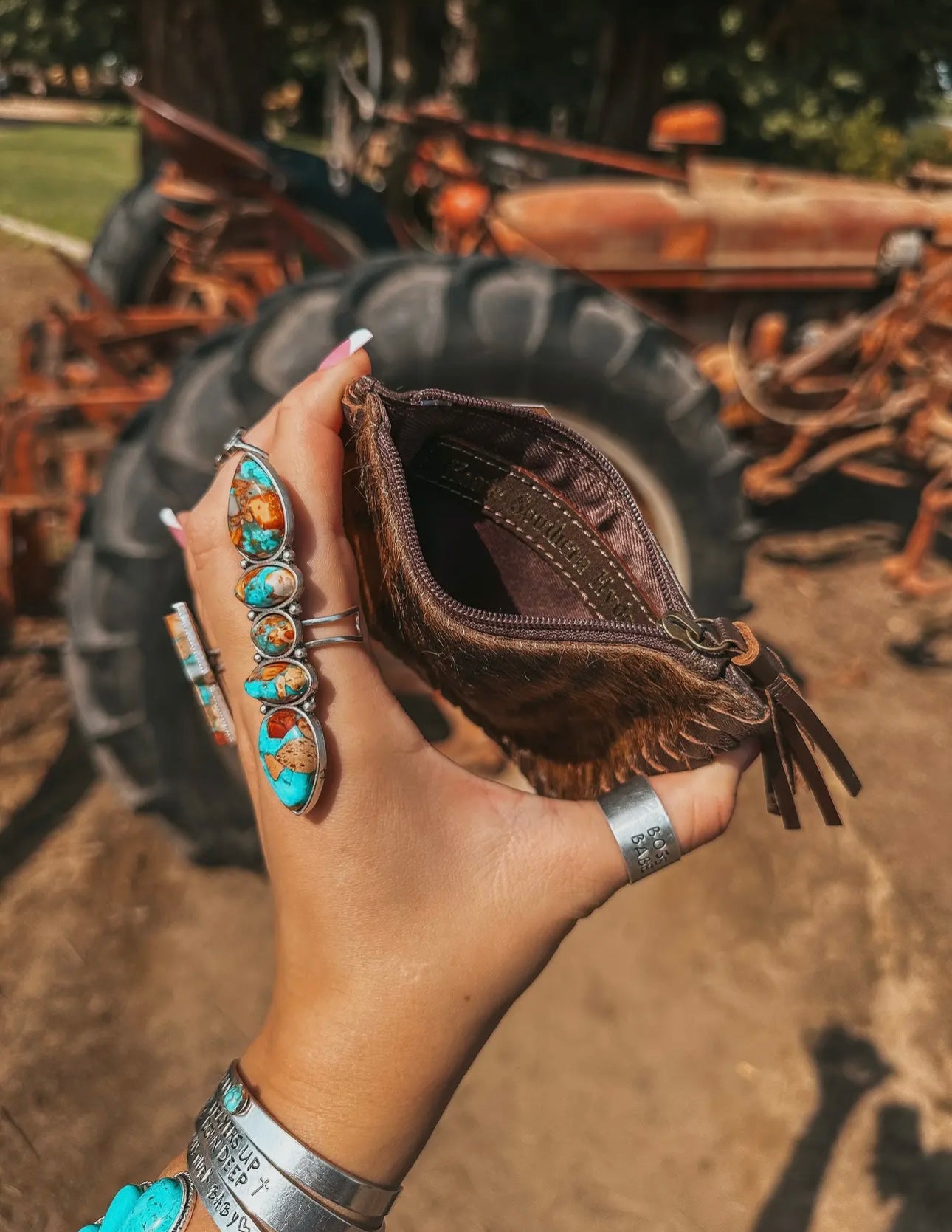 Hazy Ryder Brown Leather Card Holder