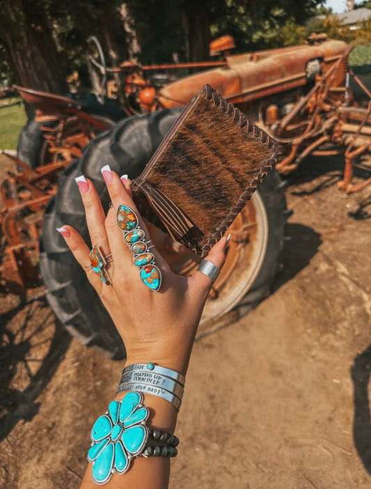 Hazy Ryder Brown Leather Card Holder