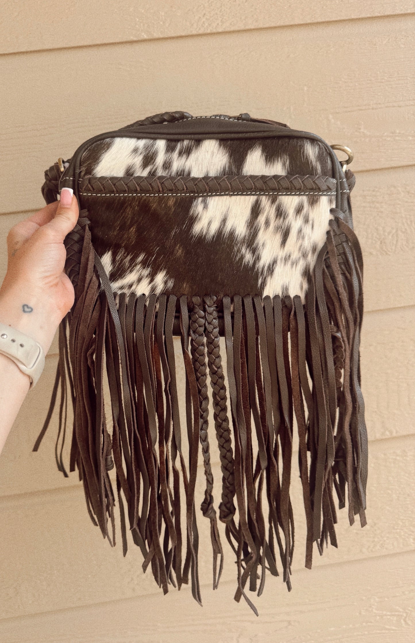 The Megan Crossbody Cowhide Western Tooled Leather Purse