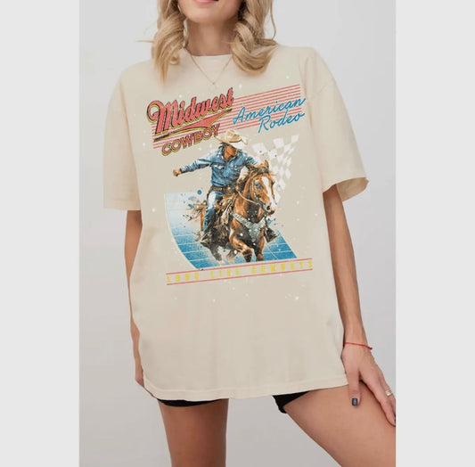 Midwest Cowboy Graphic Tee - Oatmeal